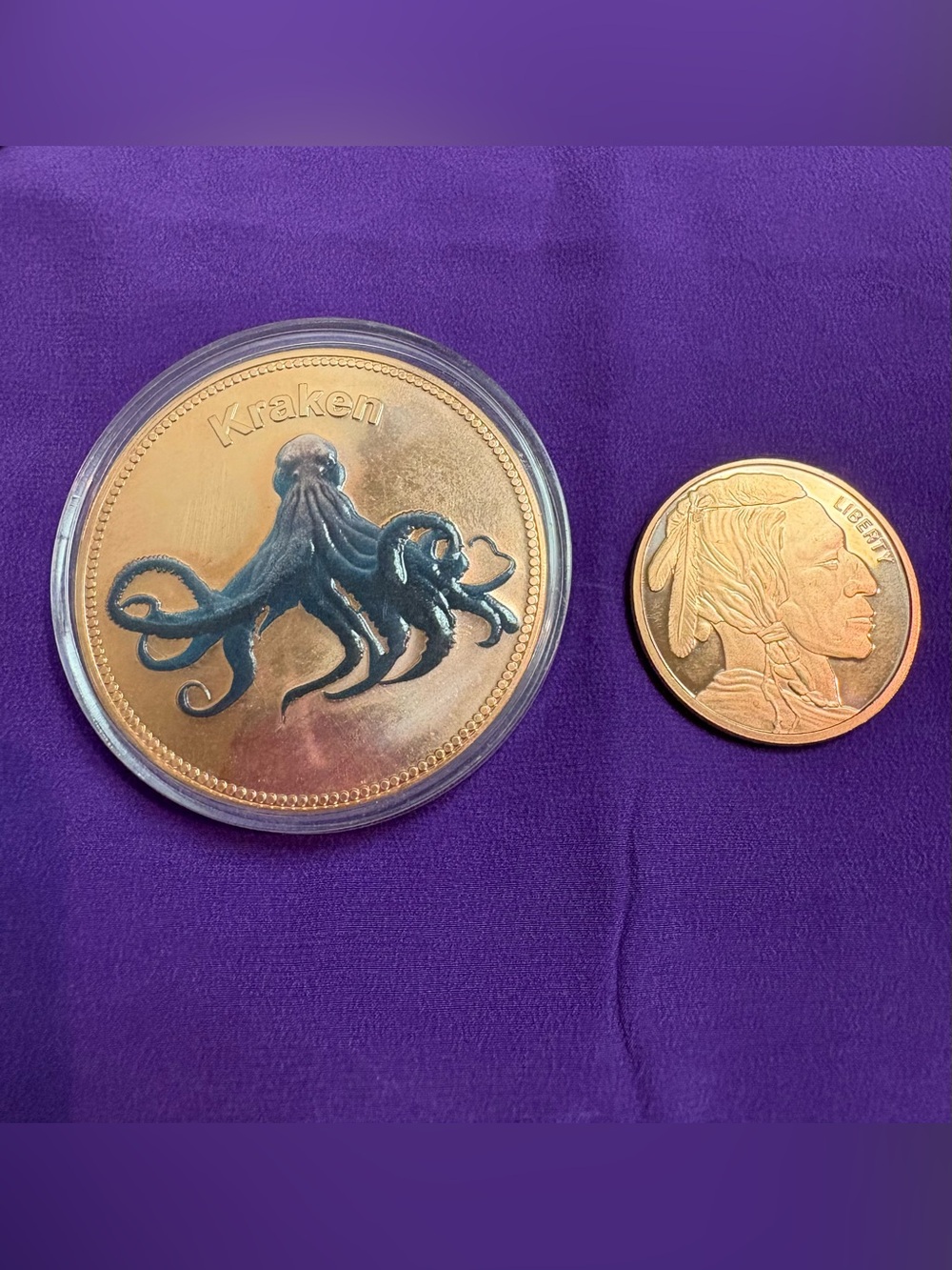 Kraken Sea Creature Round Coin 5oz Mythical Creatures Plus 1oz Coin Bonus